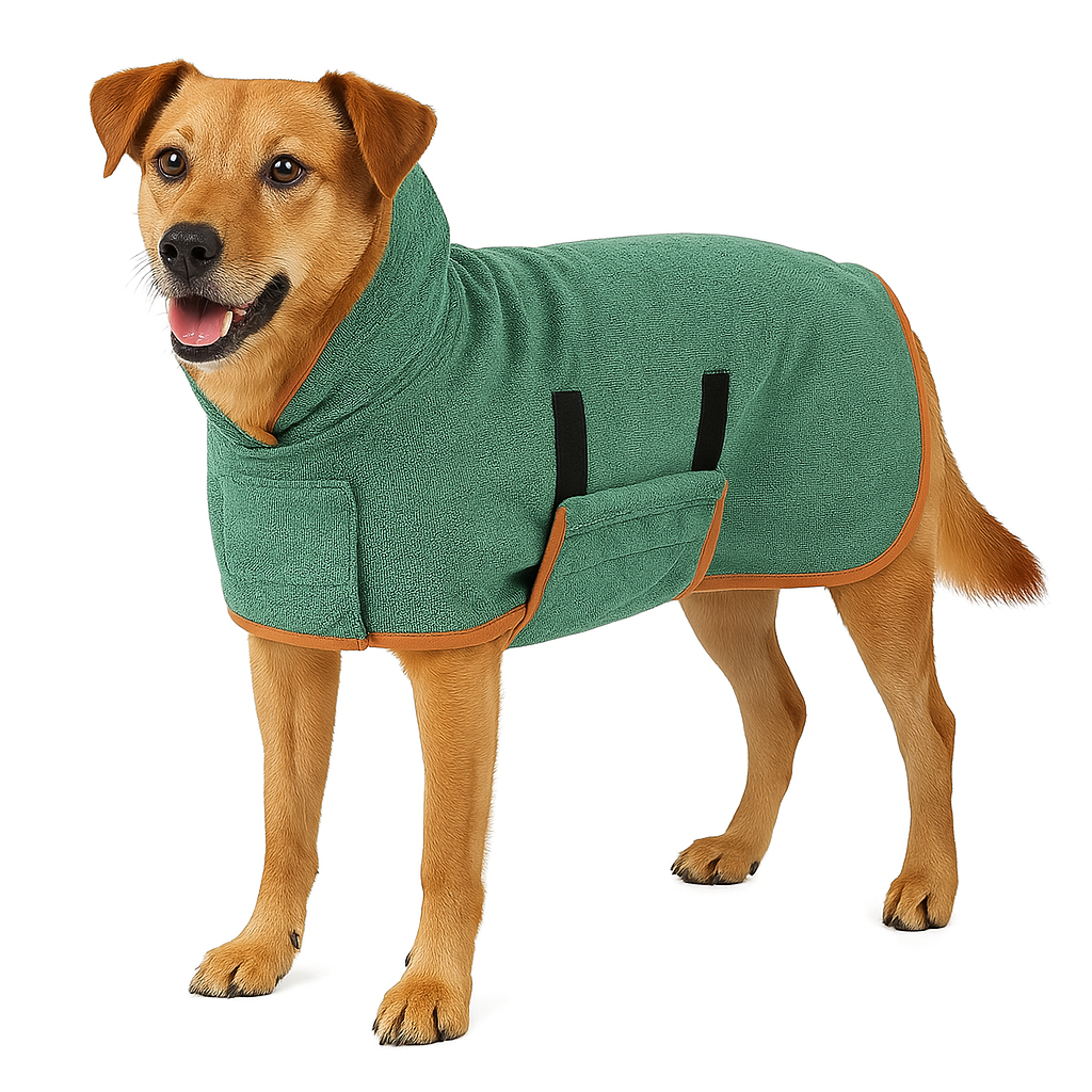Hond Handdoek Robe voor Honden – Sneldrogende Verstelbare Hondenkleed, Comfortabele en Stijlvolle Badjas voor Alle Maten