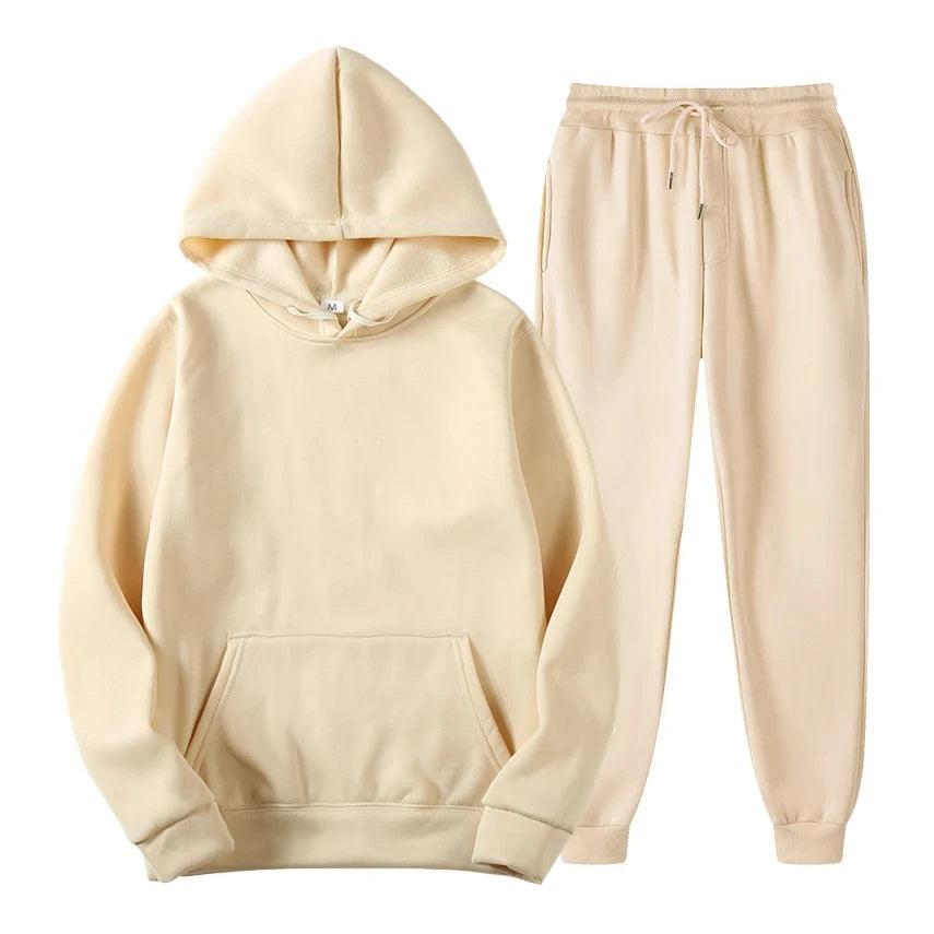 Heren Lounge Set – Comfortabele Katoenen Twee-delige Outfit met Moderne Snit