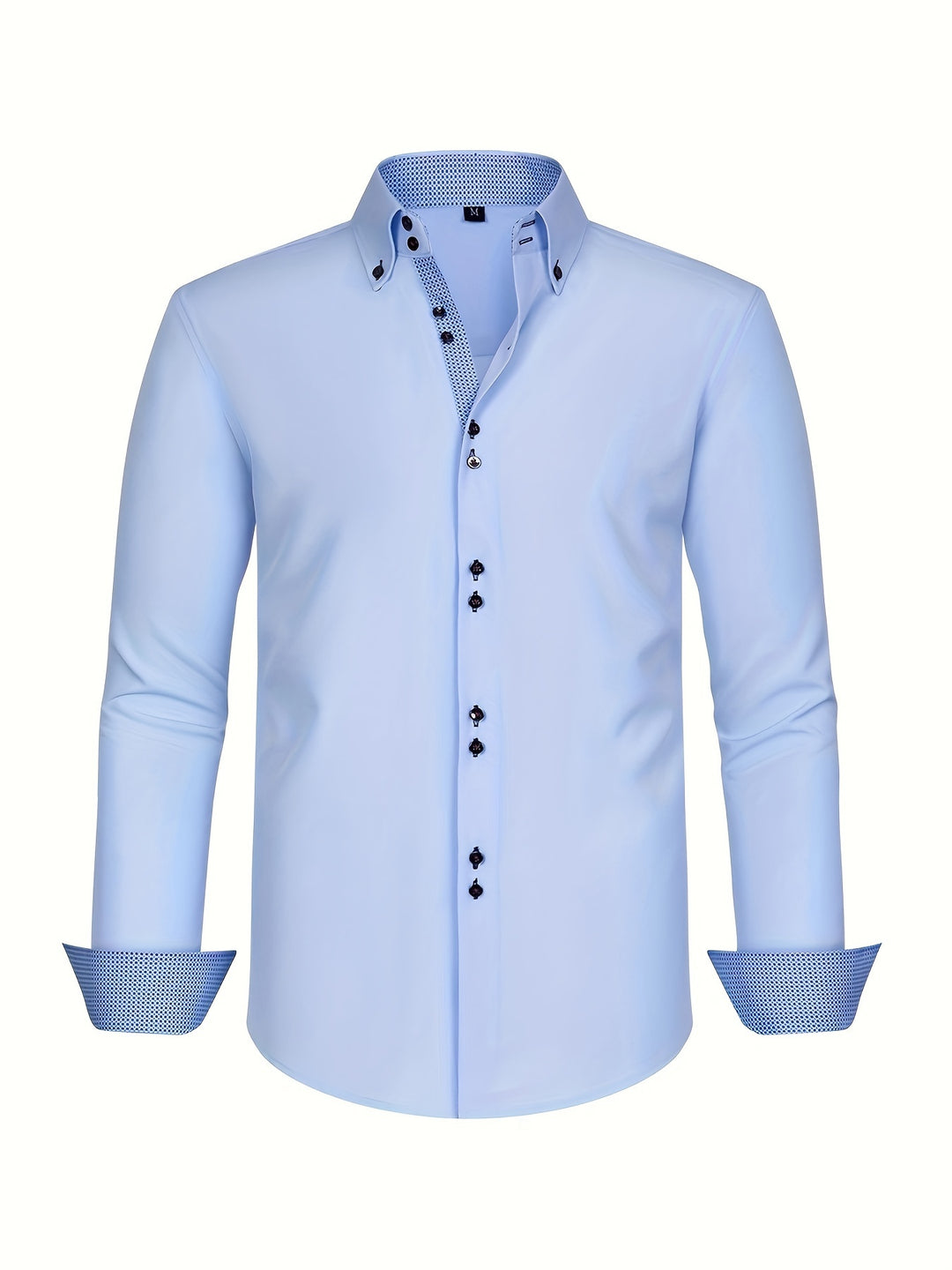 Herenoverhemd BlueDuo – Dubbelrijig, Ademend en Elegant