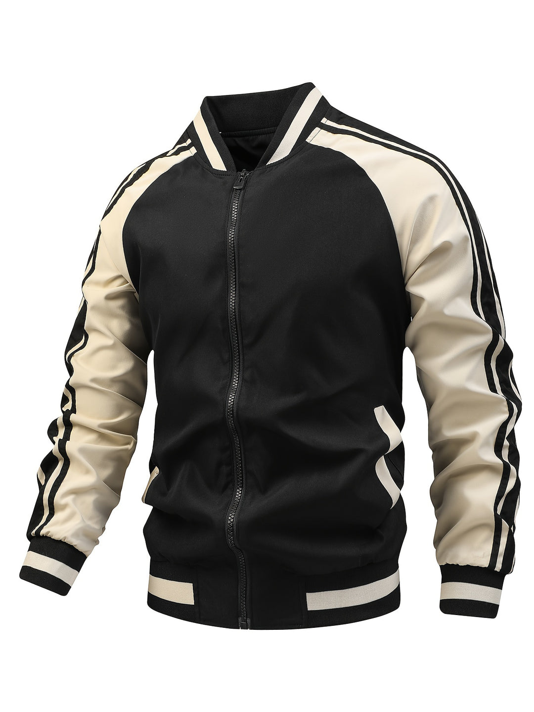 Heren Sportjack | Grafisch Kleurblok Design | Licht & Comfortabel | Alle Seizoenen
