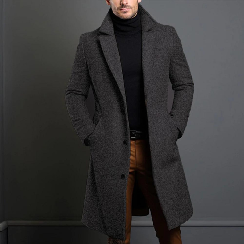 Winterjas Heren | Luxe Gebreide lange jas | Superieure Warmte