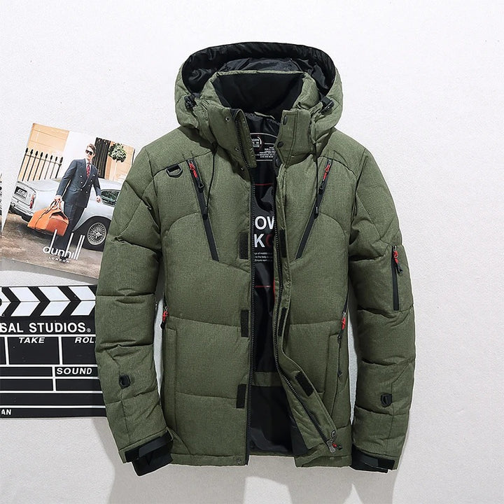 Heren Winterjacke PolarGuard – Winddichte Gewatteerde Jas met Capuchon