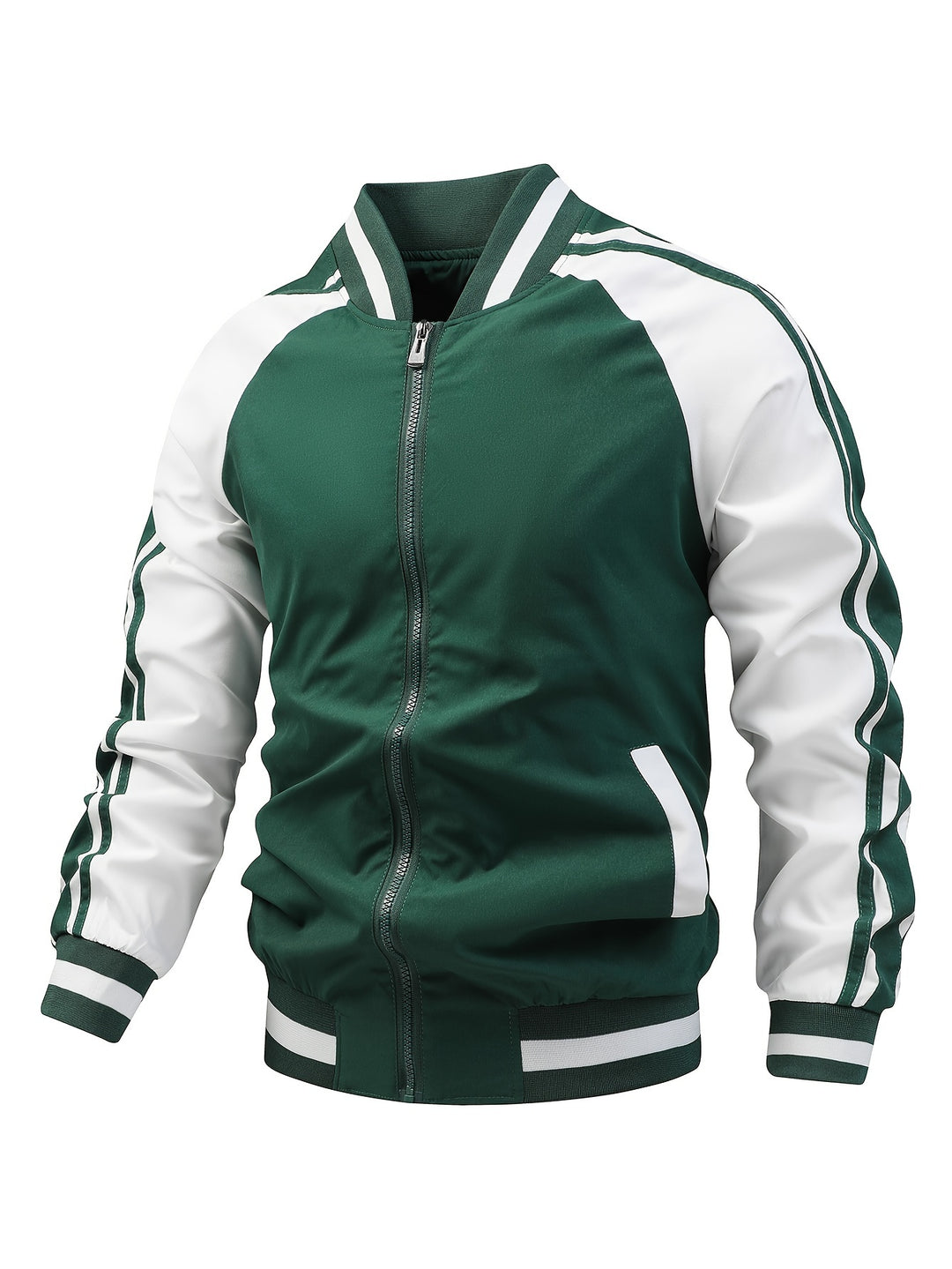Heren Sportjack | Grafisch Kleurblok Design | Licht & Comfortabel | Alle Seizoenen