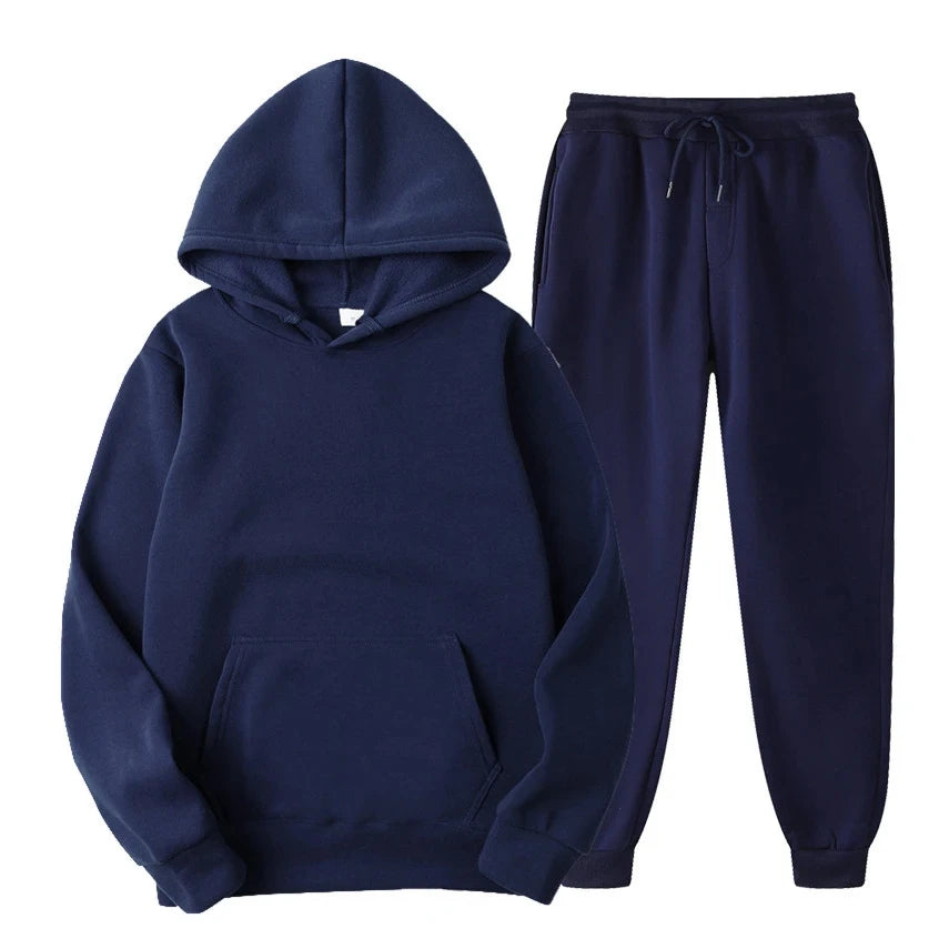 Heren Lounge Set – Comfortabele Katoenen Twee-delige Outfit met Moderne Snit