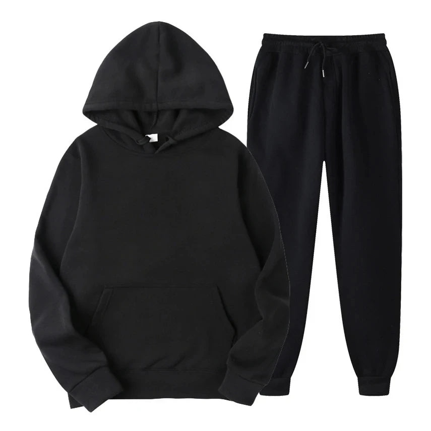 Heren Lounge Set – Comfortabele Katoenen Twee-delige Outfit met Moderne Snit