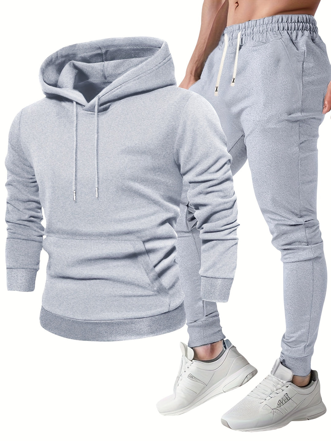 Heren Sportset | Hoodie & Joggingbroek | Comfortabel & Ademend | Lente & Herfst
