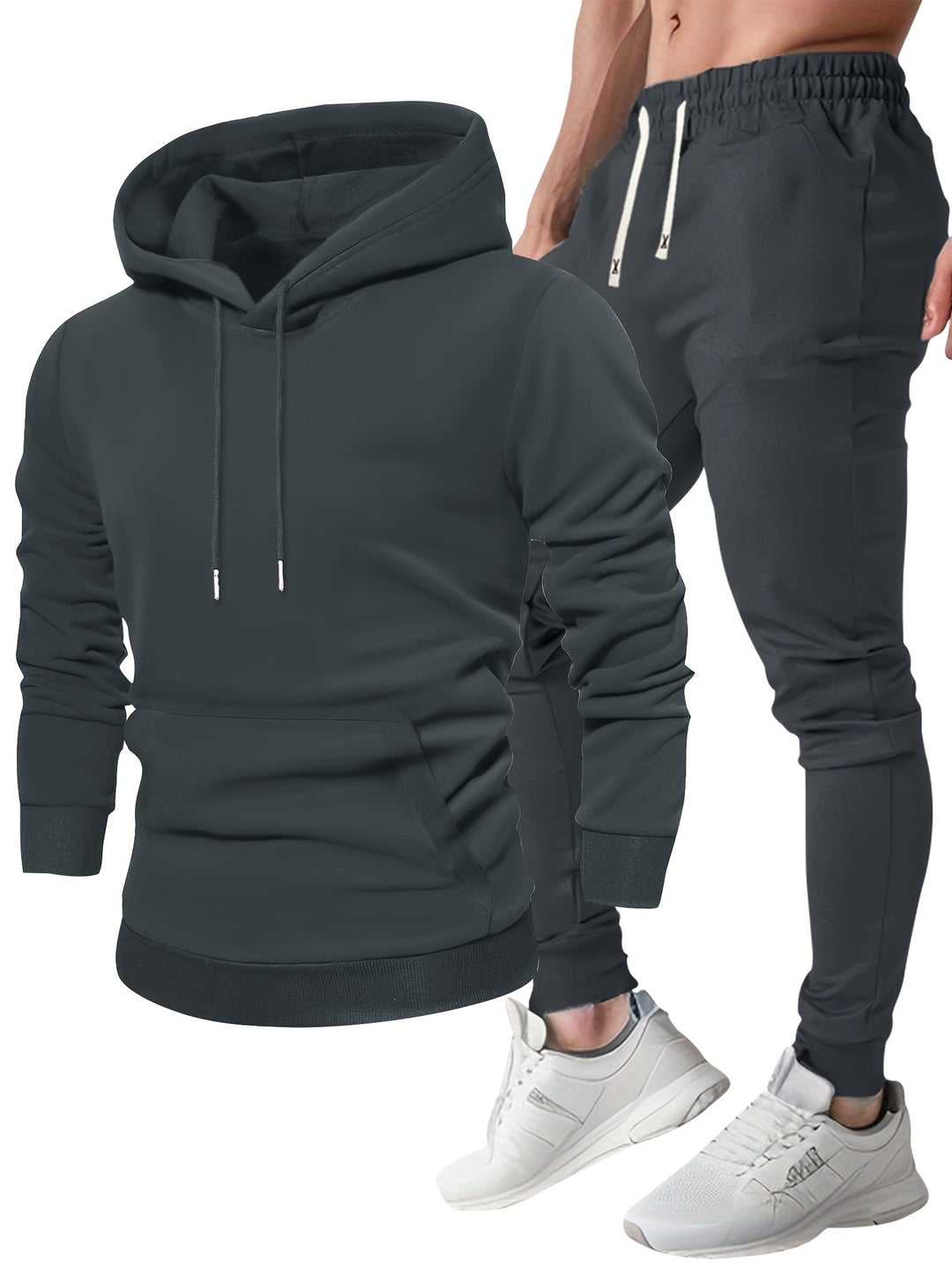 Heren Sportset | Hoodie & Joggingbroek | Comfortabel & Ademend | Lente & Herfst
