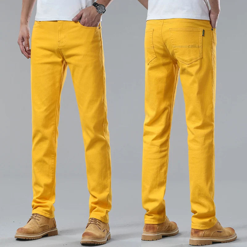 Heren Comfort Denim Jeans van hoogwaardige materialen in vijf kleuren