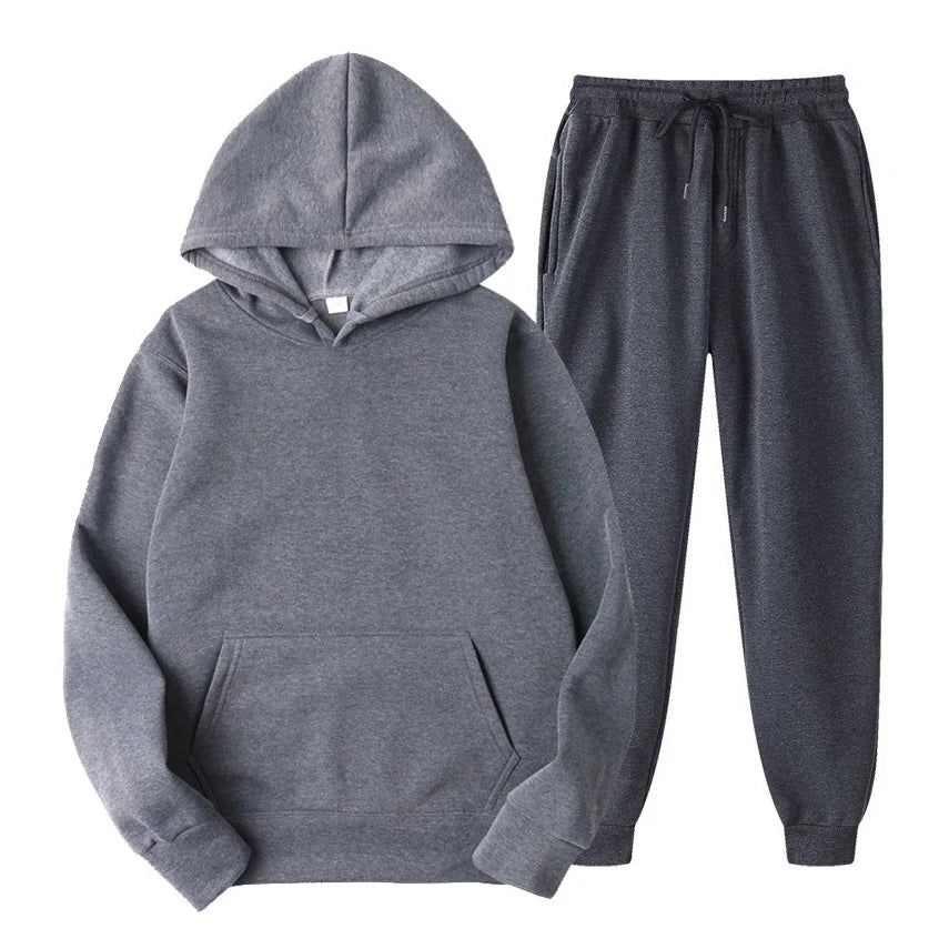 Heren Lounge Set – Comfortabele Katoenen Twee-delige Outfit met Moderne Snit