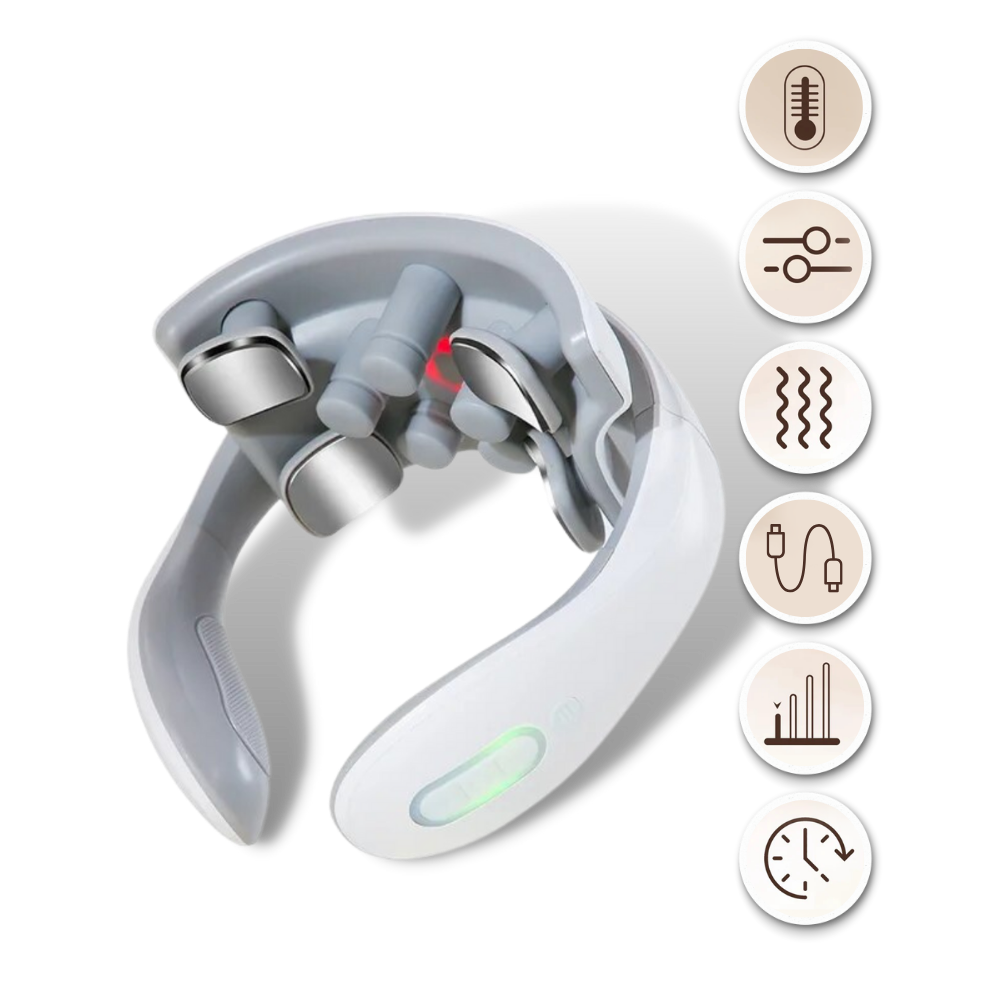 Vier Hoofd Verlichting Nek- en Schoudermassager