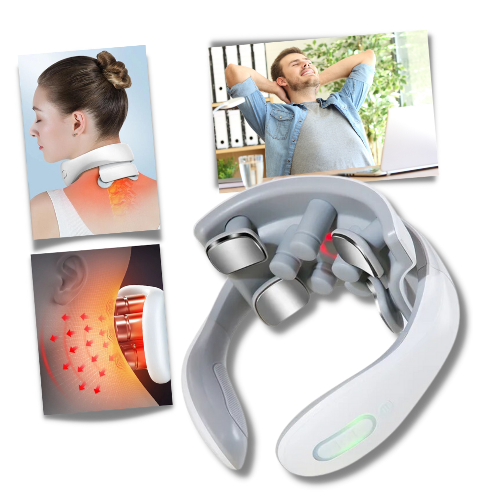 Vier Hoofd Verlichting Nek- en Schoudermassager