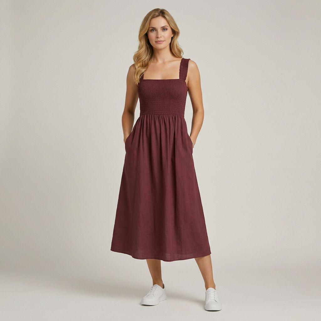 Leda | Elegante Maxijurk met Vloeiende Snit