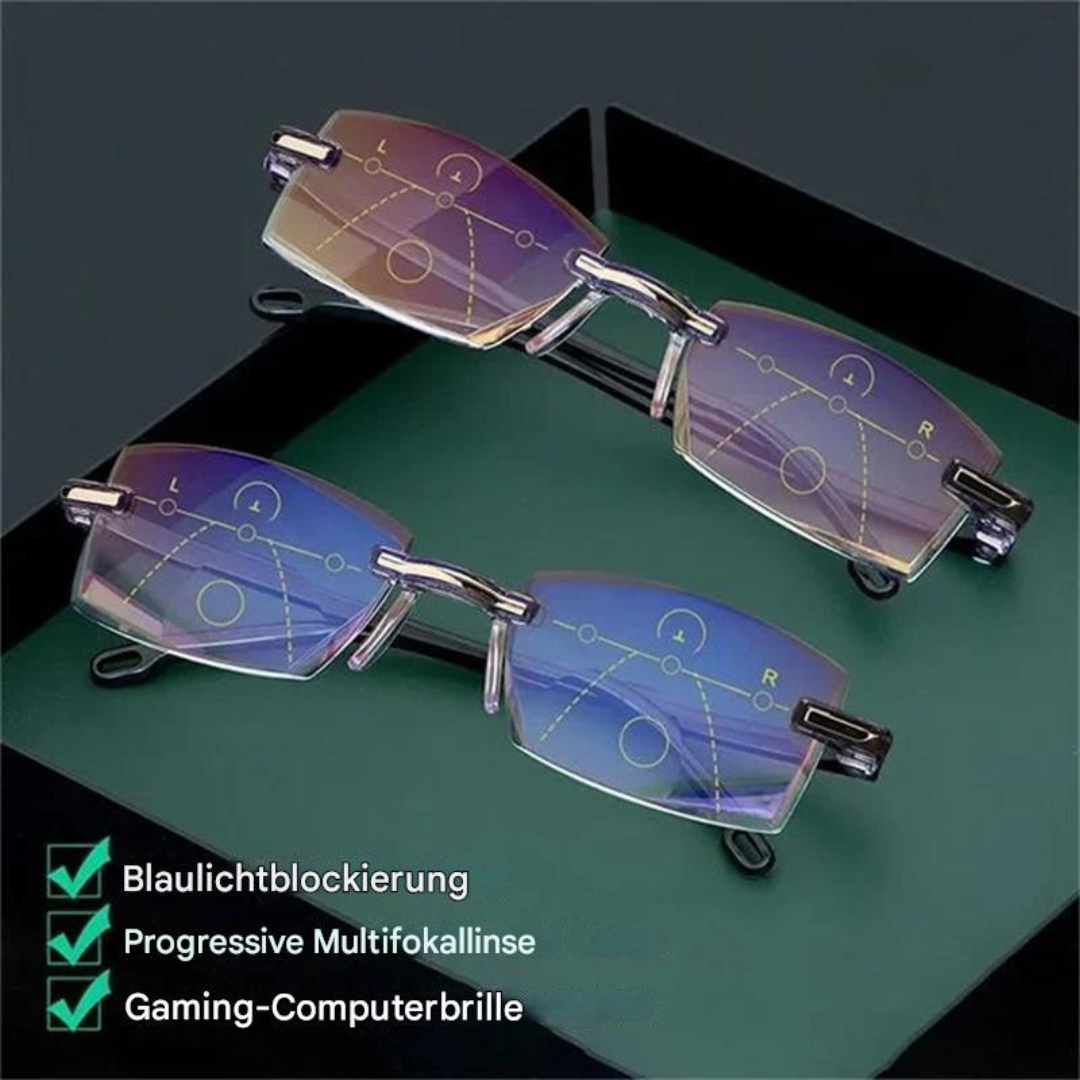 Bril met blauwlichtfilter en multifocale glazen – VisionGuard