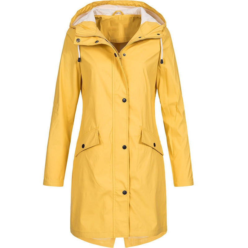 Dames Regenjas met Capuchon – Waterdichte Herfstjas