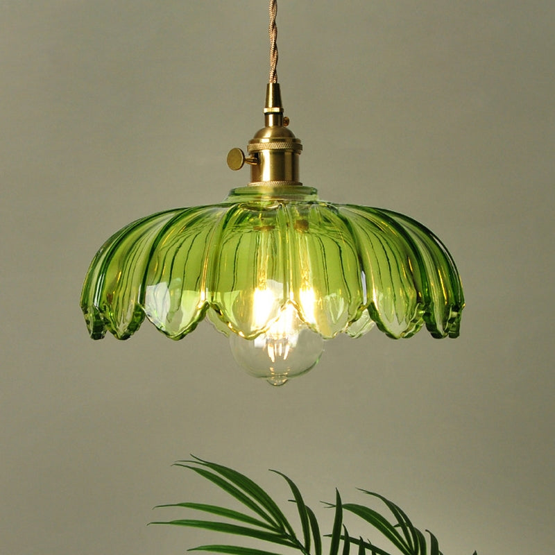 Vintage bloemen hanglamp