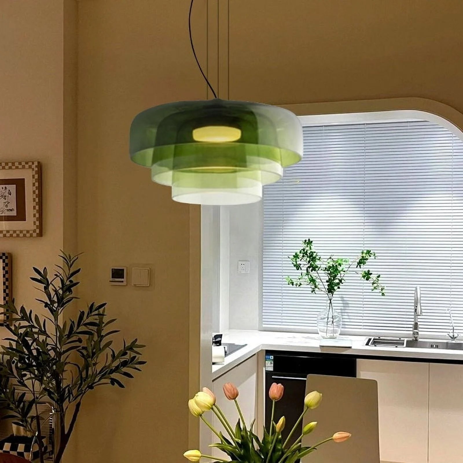 Noordse Glazen Hanglamp
