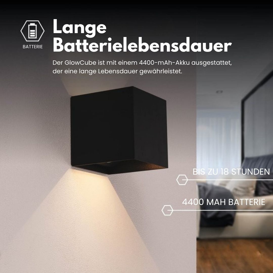 Draadloze wandlamp voor binnen en buiten | LED wandlamp met accu en sensor in zwart en wit