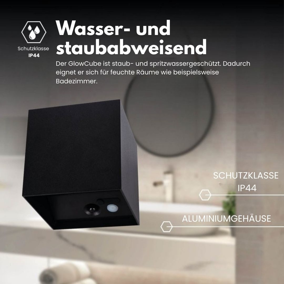 Draadloze wandlamp voor binnen en buiten | LED wandlamp met accu en sensor in zwart en wit
