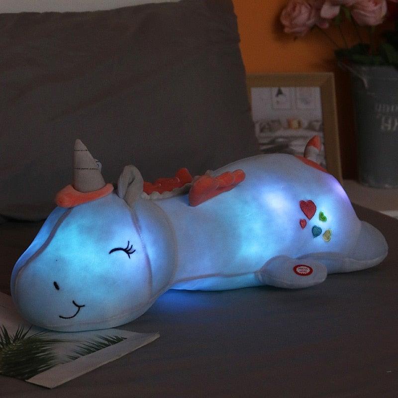 Lunacorn Verlichte Eenhoorn Pluche Knuffel met Regenboog LED's voor Kinderen