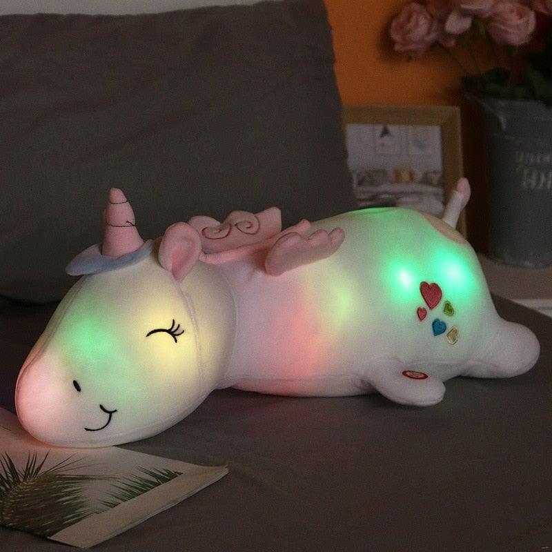 Lunacorn Verlichte Eenhoorn Pluche Knuffel met Regenboog LED's voor Kinderen