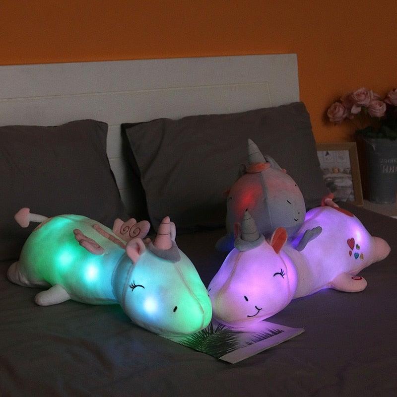 Lunacorn Verlichte Eenhoorn Pluche Knuffel met Regenboog LED's voor Kinderen