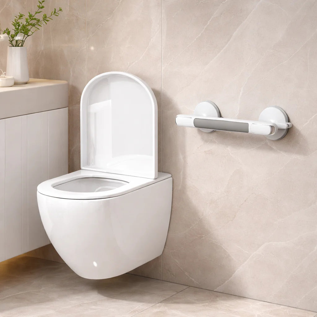 Steunhandgreep voor douche, bad of toilet | Zuignapgreep voor senioren zonder boren | SeniGrip