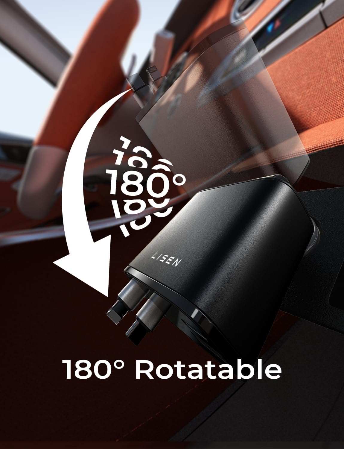 Uittrekbare Auto-Lader 69W USB C
