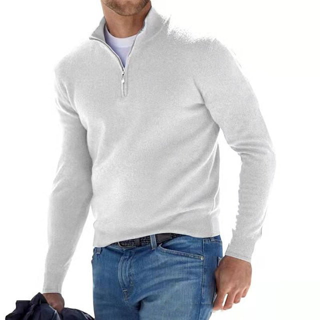 Merino Herenpullover met V-hals - Herfstmagie Torino