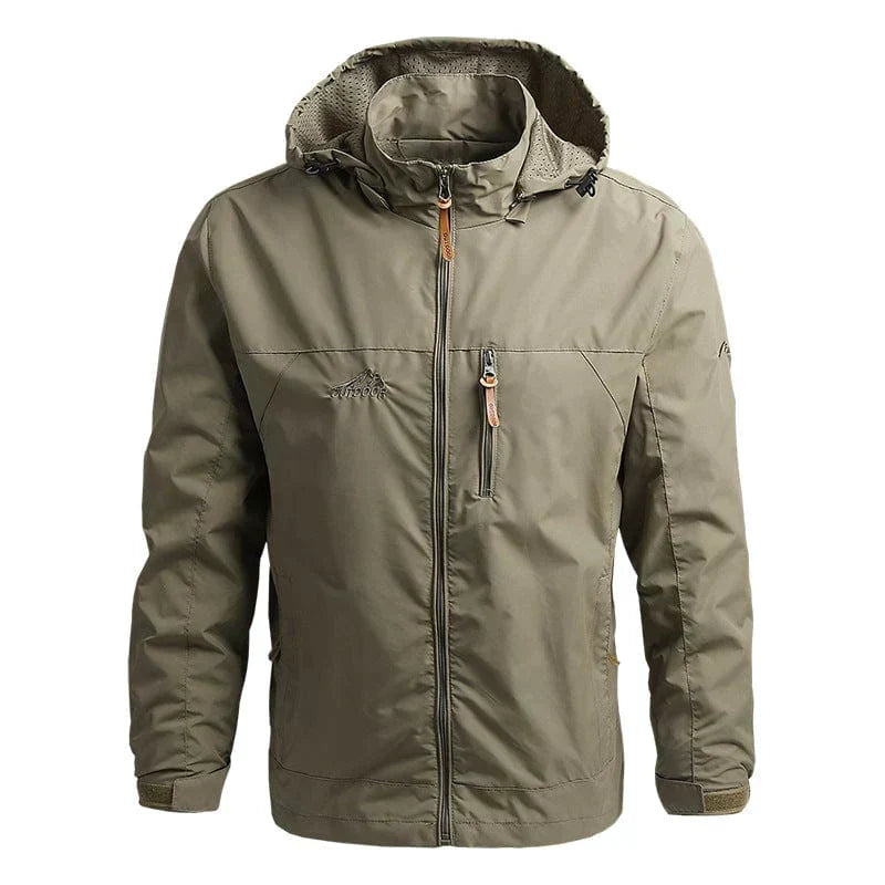 Waterdichte Herenjas met Capuchon – Winddichte Outdoor Jas voor de Herfst