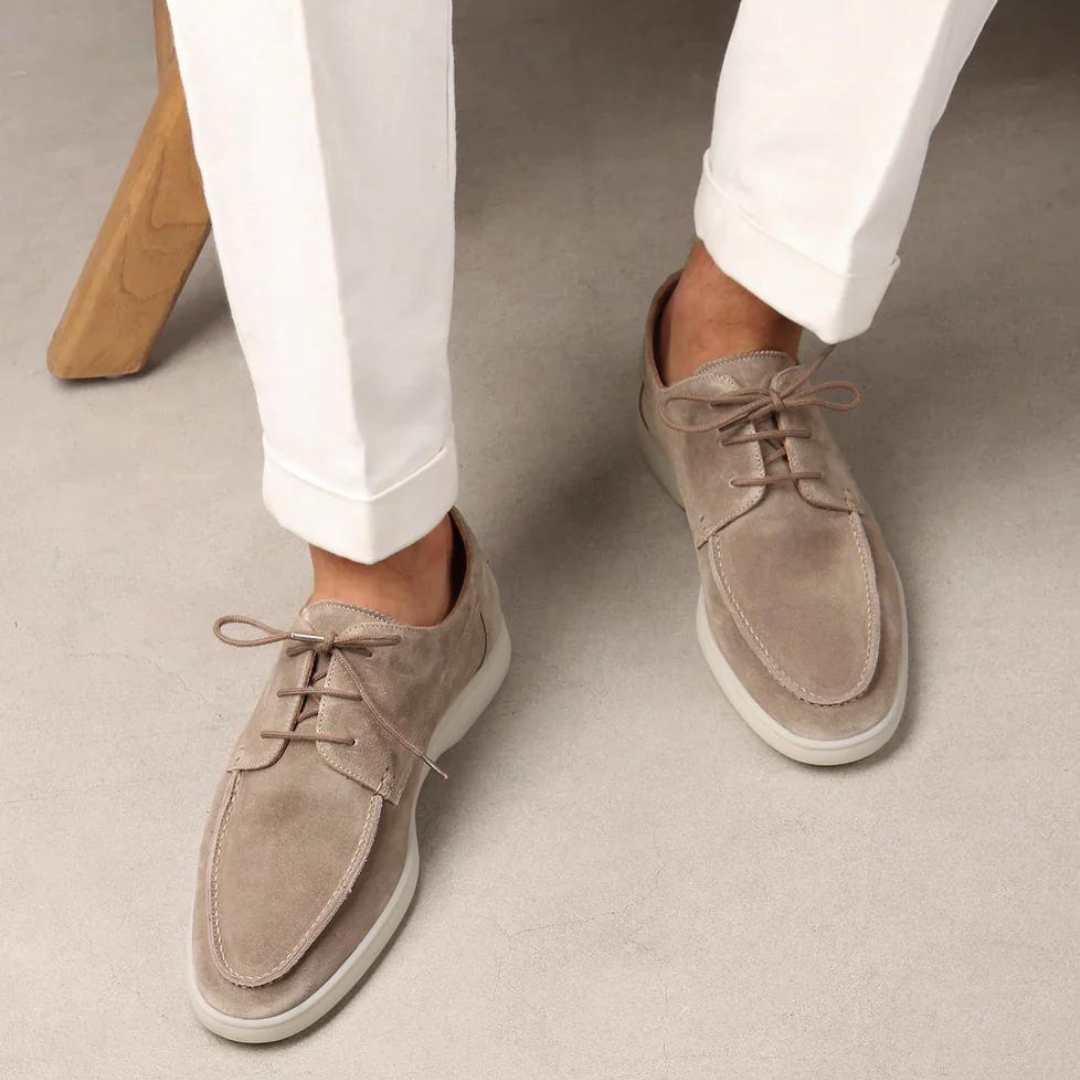 Heren Leren Loafers met Veters - Luxueus en Herfstachtig 2025 - Diederik
