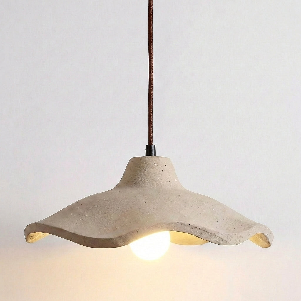 Japanse Vintage Cement Bloem Pendelverlichting | 1-Licht