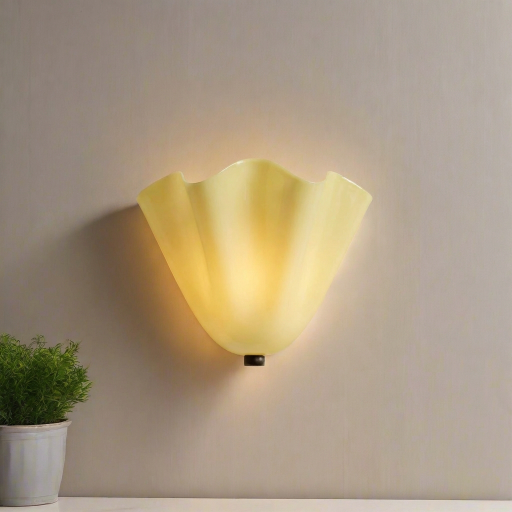 Retro Glas-in-lood Schelp Wandlamp LED 1-Licht