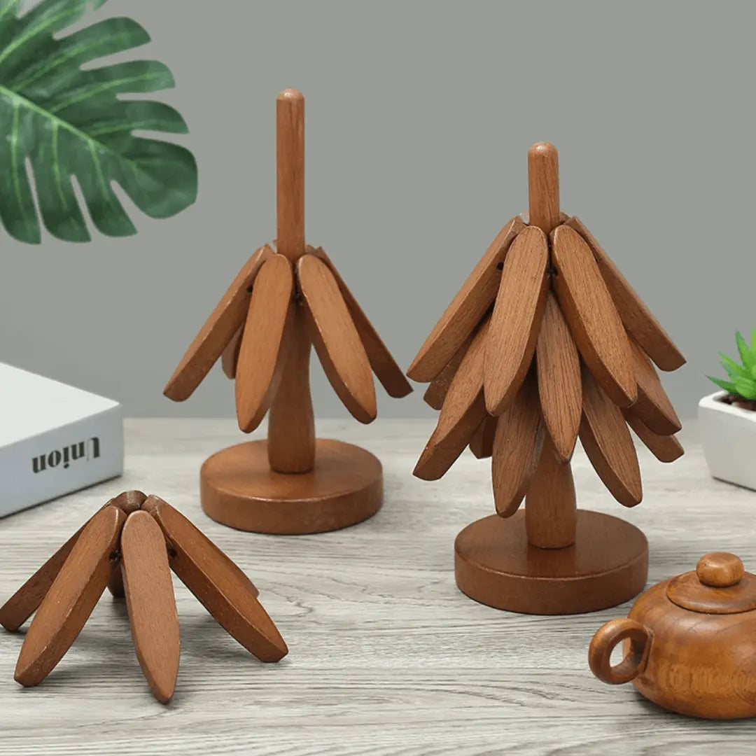 Stijlvolle Houten Onderzetters – NatureGuard