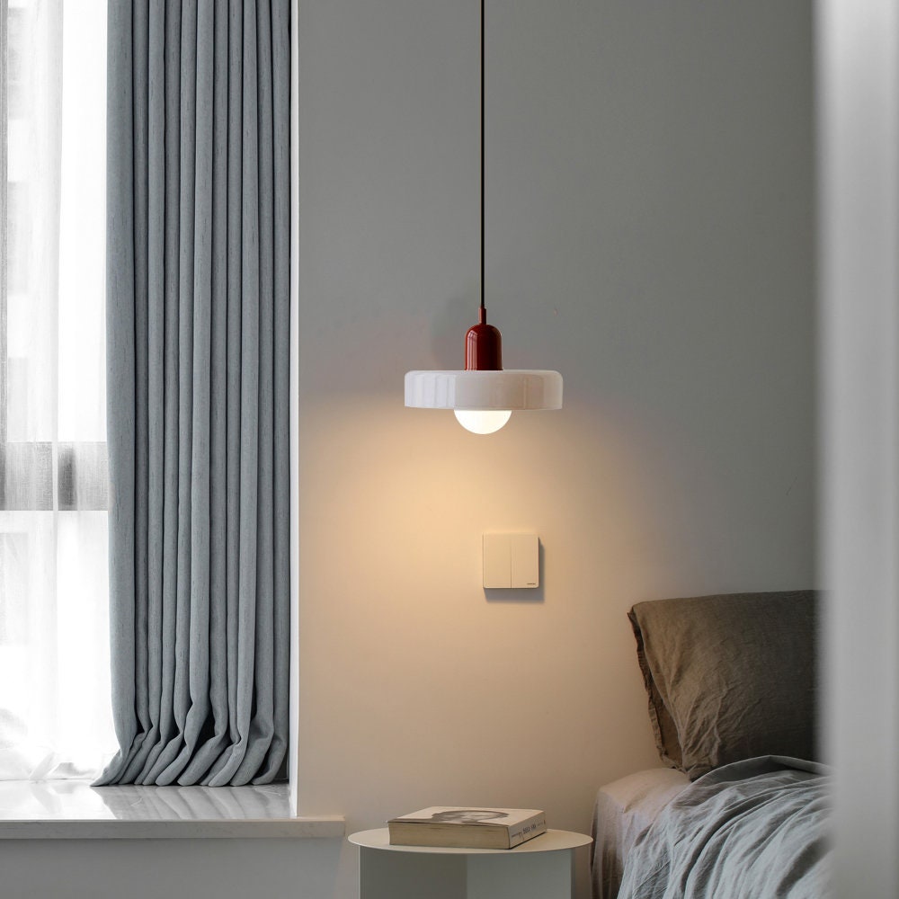 Bauhaus Hanglamp in Gekleurd Glas