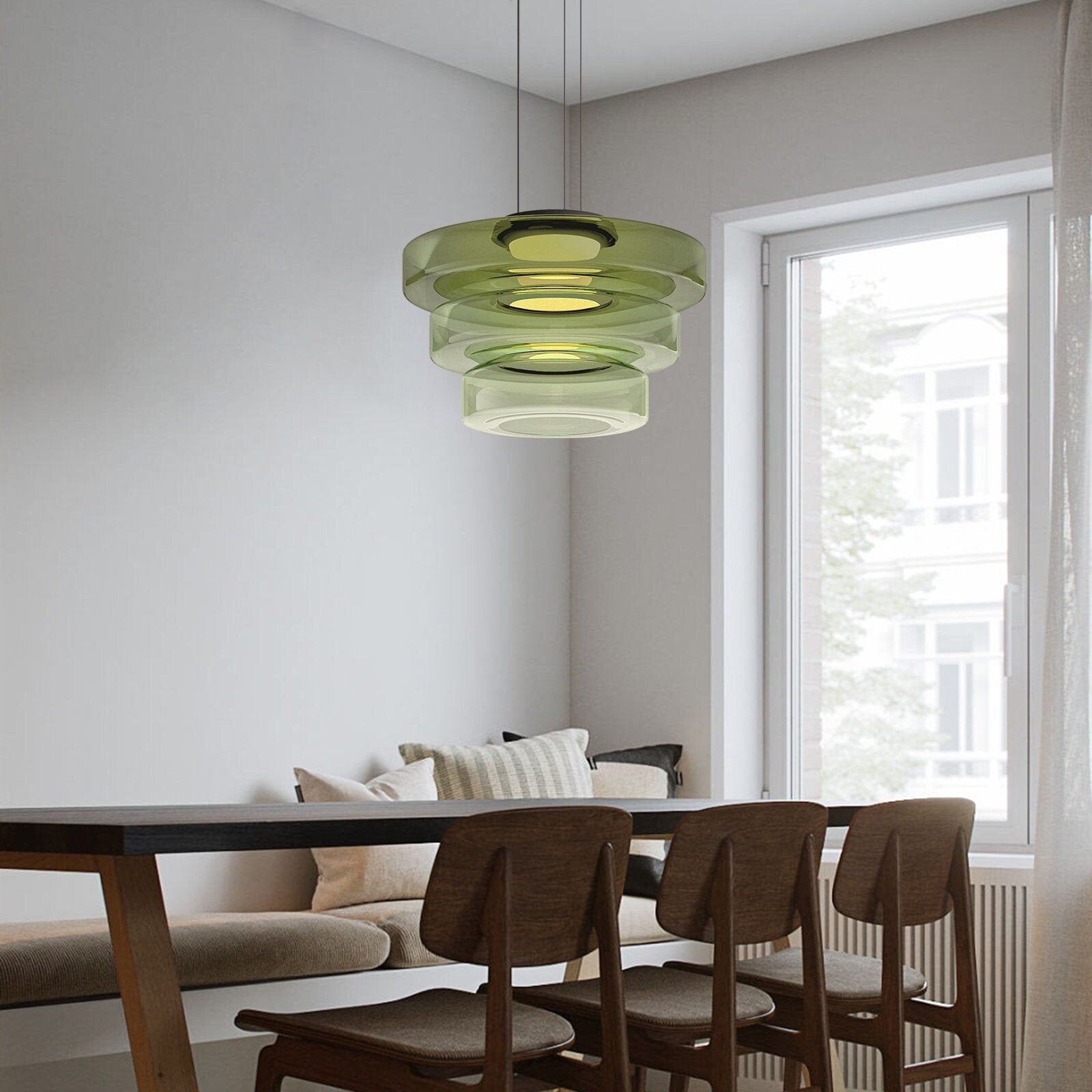 Glazen Hanglamp In Bauhaus Stijl