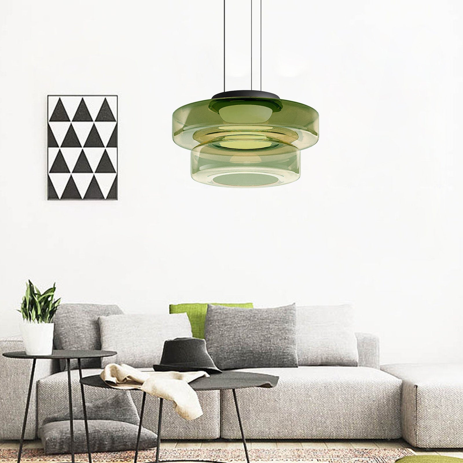 Glazen Hanglamp In Bauhaus Stijl