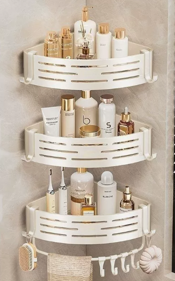 CaddyCraft Driehoekige Douch Organizer | Maximaliseer ruimte met een stijlvolle, veelzijdige caddy