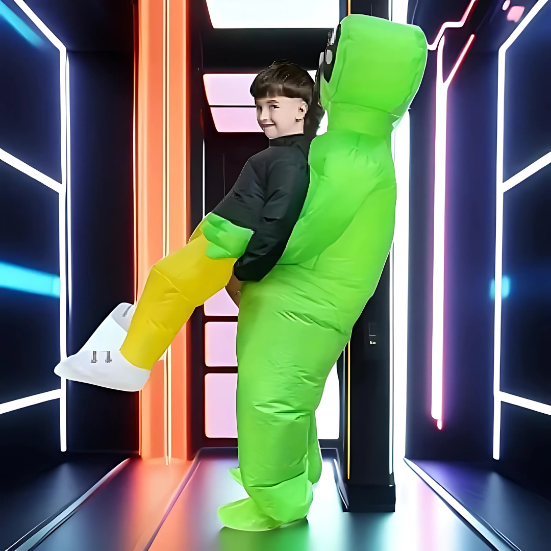 Grappige Opblaasbare Halloween Alien Kostuum voor Mannen | Ride On Stijl