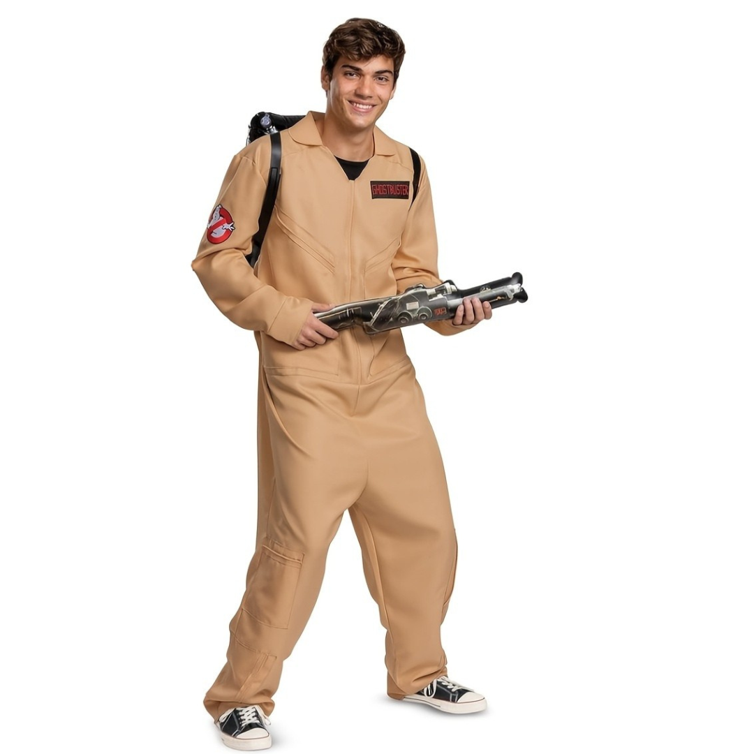 Heren Lange Mouwen Utility Halloween Kostuum Jumpsuit | Rits Sluiting