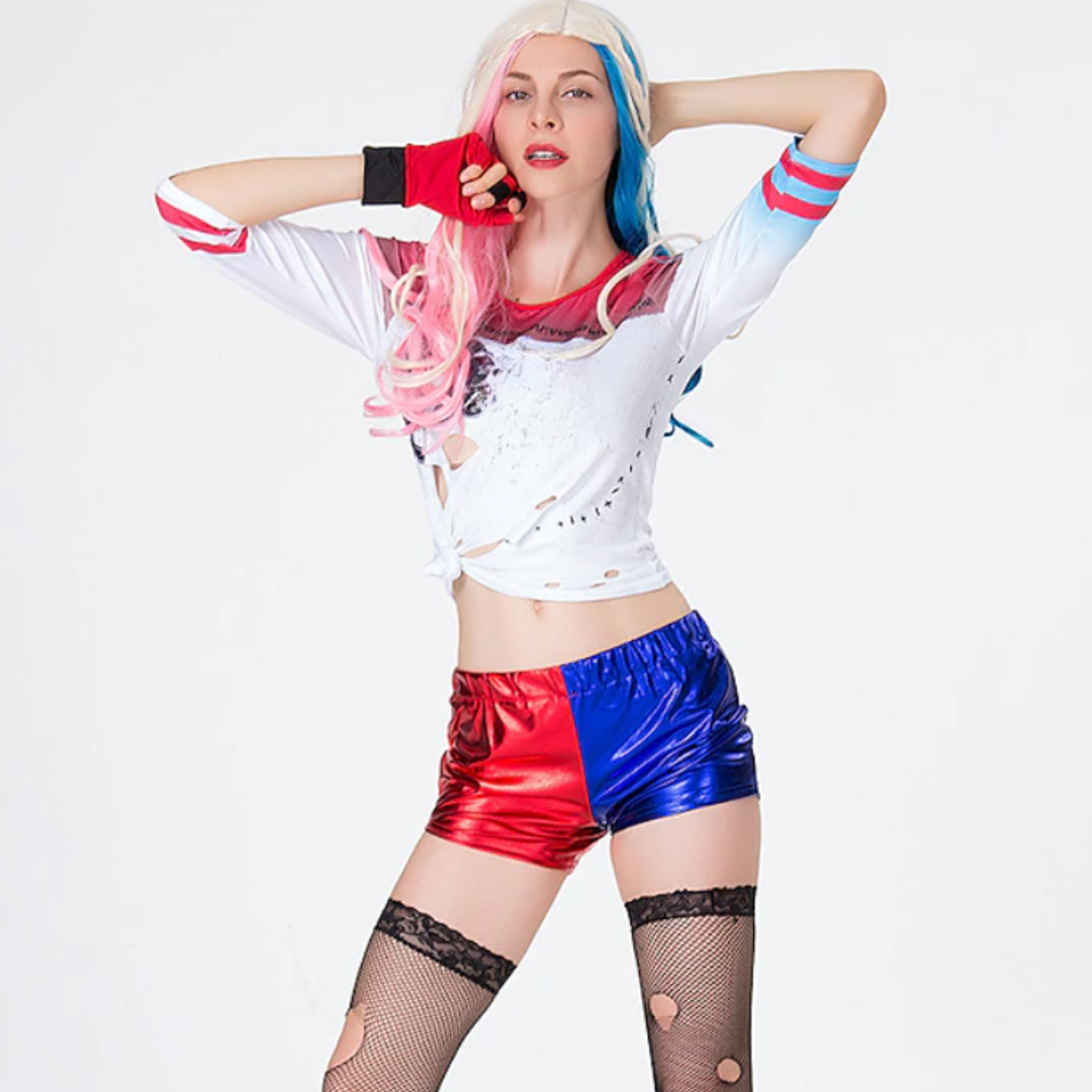 Dames Clown Halloween Schurken Kostuum Set