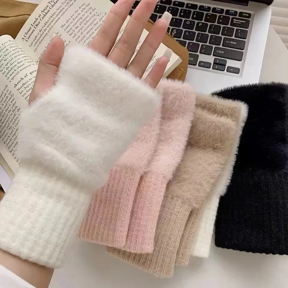 Unisex Fleece Vingerloze Handschoenen – Warm, Zacht en Functioneel