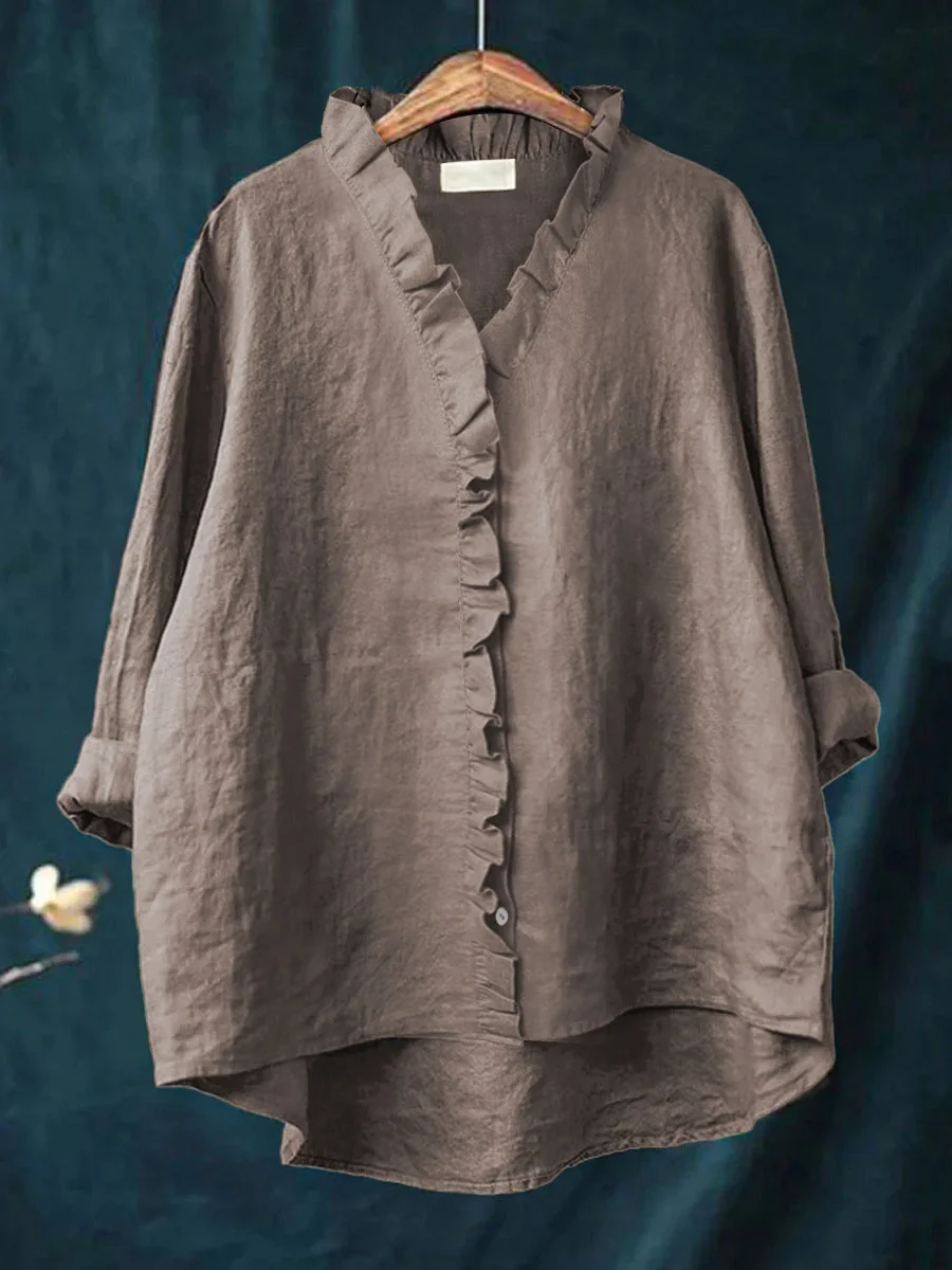 Ella | Elegante Rüschblouse voor modebewuste gelegenheden