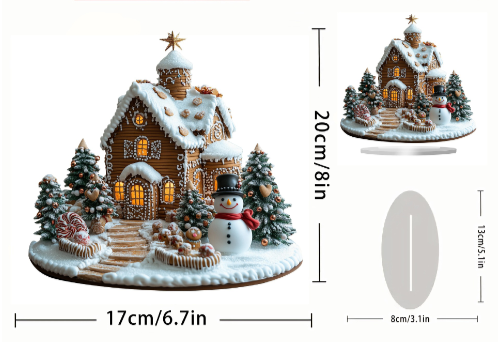 Stralend Peperkoekhuis – Charmante Kersttafeldecoratie met Verlichting