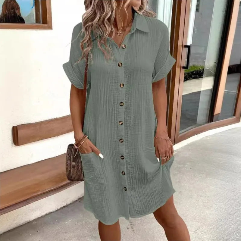 Carlijn™ Zomerjurk met Kraag