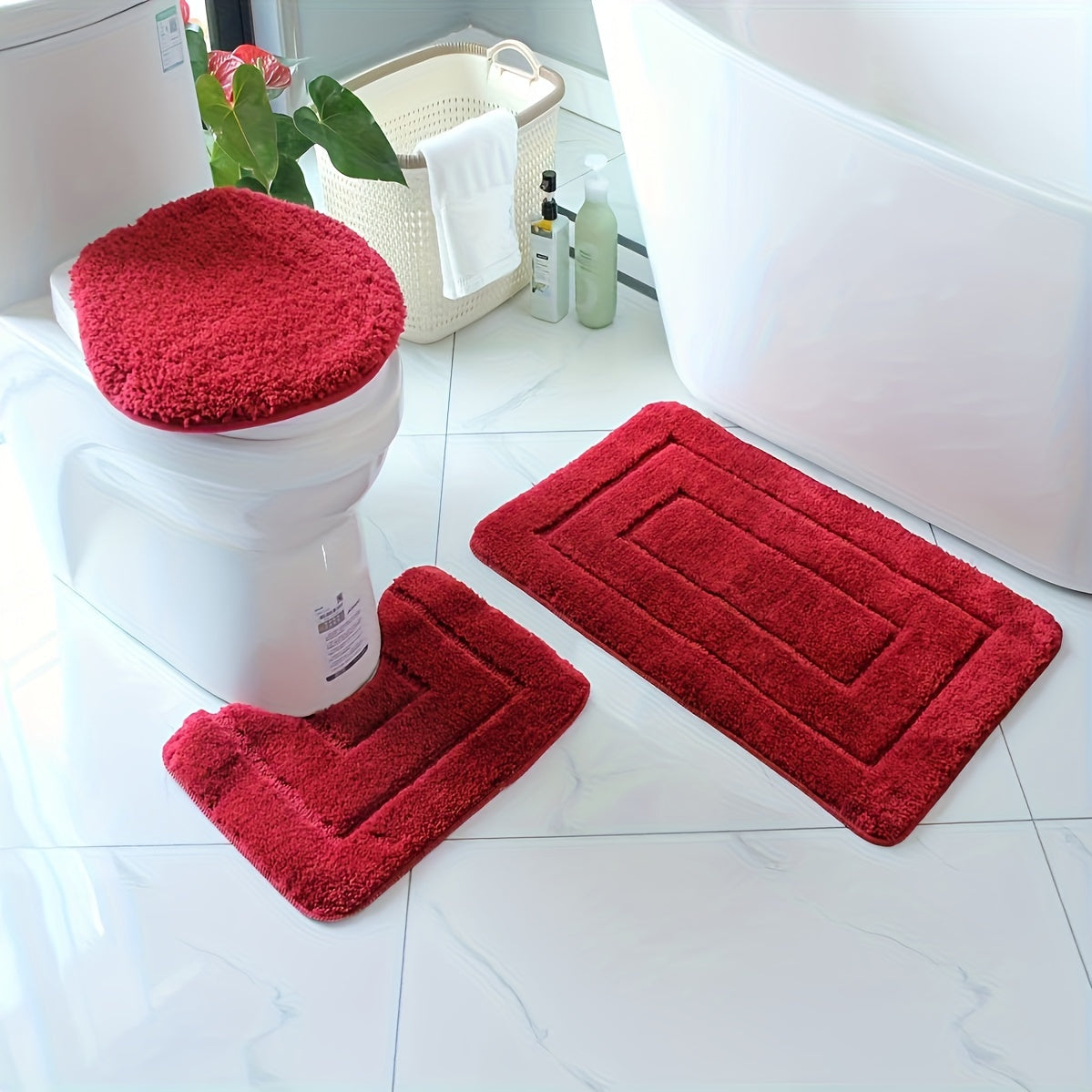 SoftStep Luxe Badmat Set – Antislip, Sneldrogend en Wasbaar