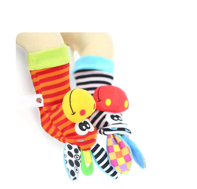 Sensorische Baby Plüschsokken en Armband