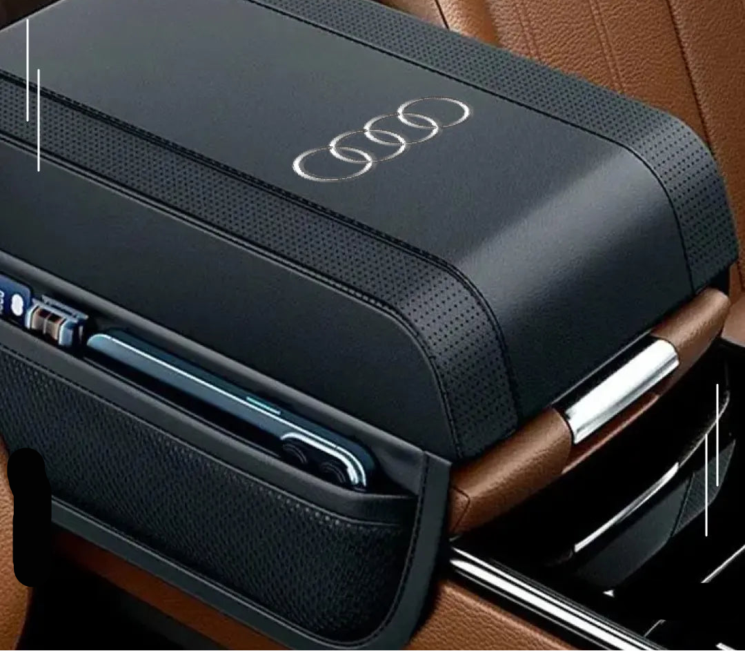 LuxAuto Elegance Leren Armsteun | Luxe armsteun met aanpasbare opbergfunctie voor uw auto