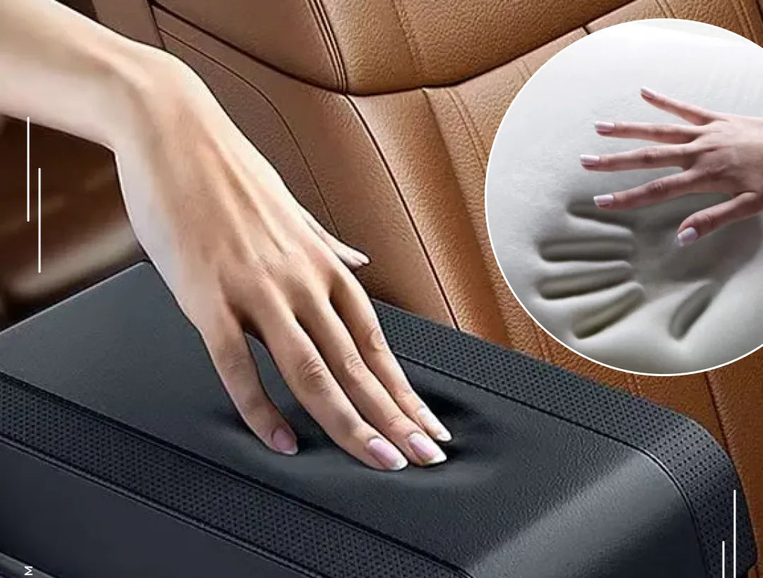 LuxAuto Elegance Leren Armsteun | Luxe armsteun met aanpasbare opbergfunctie voor uw auto