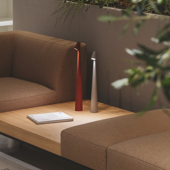 Sculpting Tafellamp Draadloze LED Lamp Massief Aluminium 10000mAh Accu 3-Traps Dimming CRI 90 USB-C Oplaadpoort Warmwit 2700K
