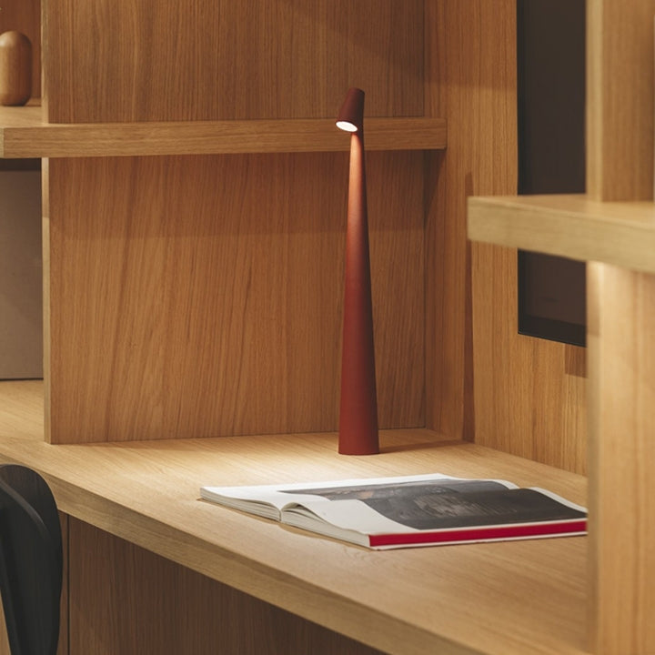 Sculpting Tafellamp Draadloze LED Lamp Massief Aluminium 10000mAh Accu 3-Traps Dimming CRI 90 USB-C Oplaadpoort Warmwit 2700K